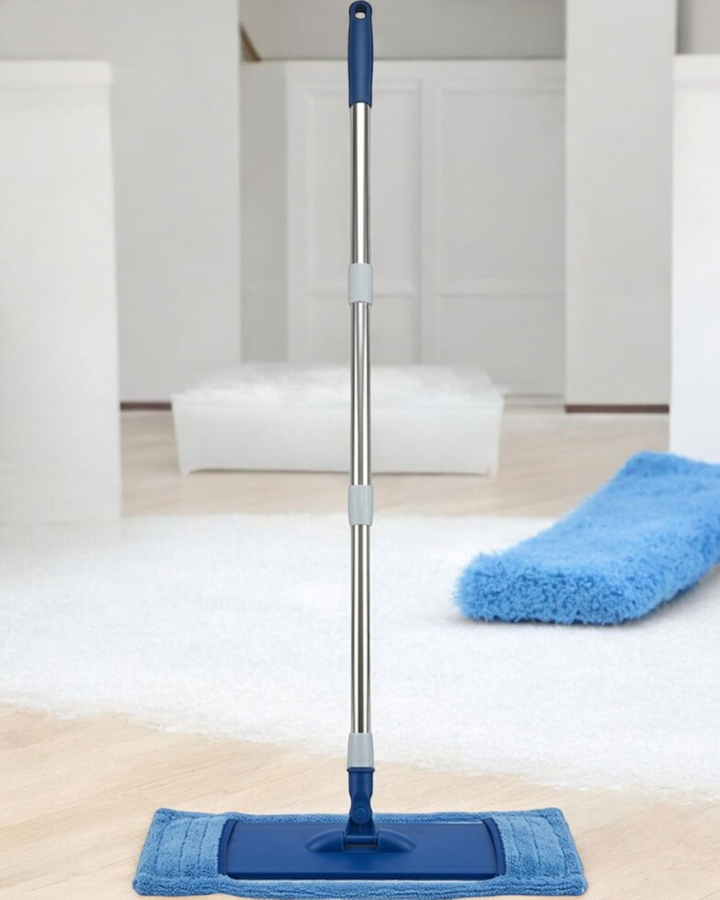 Fgbwv Flat Microfiber Mop Blue 130 cm