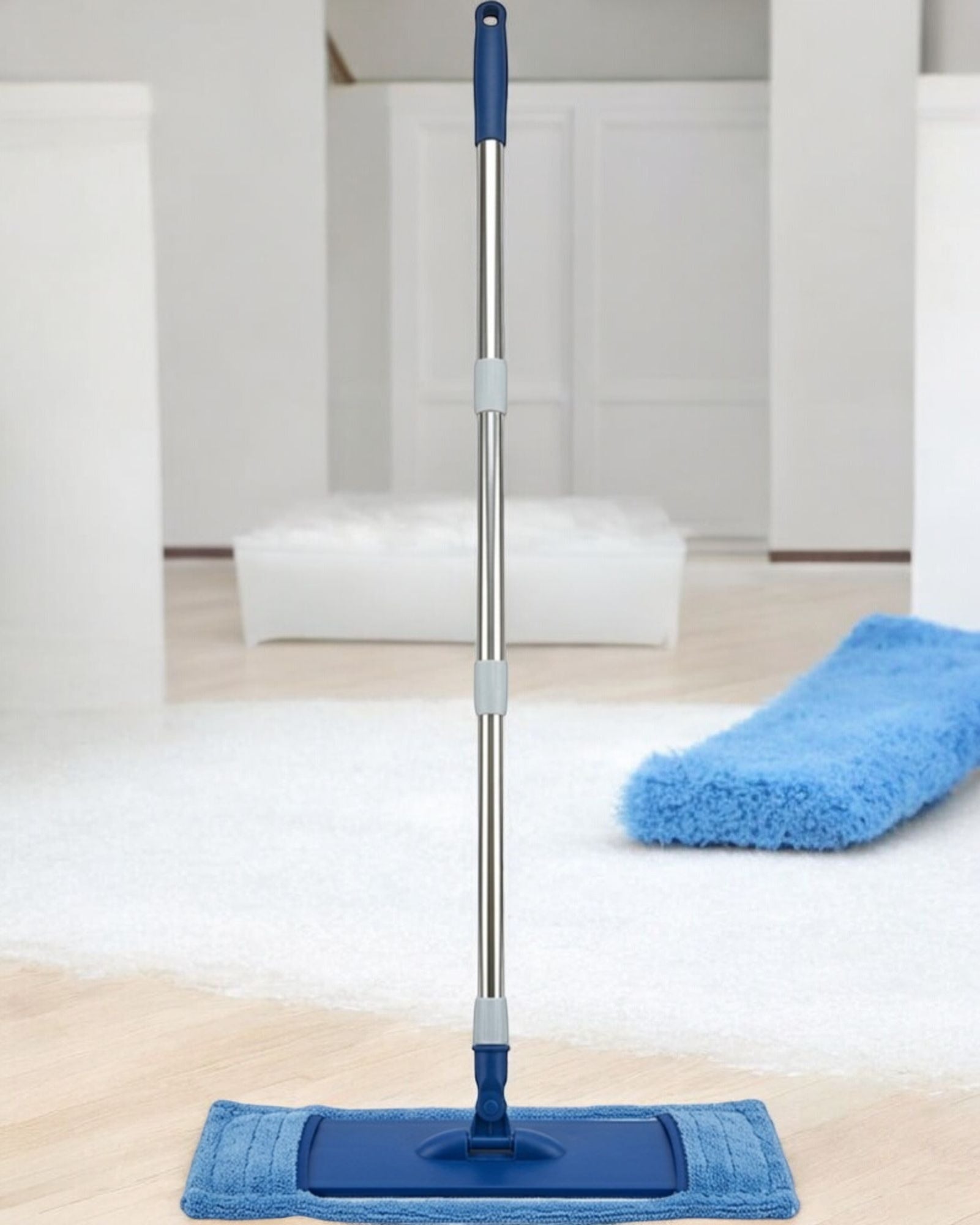 Fgbwv Flat Microfiber Mop Blue 130 cm