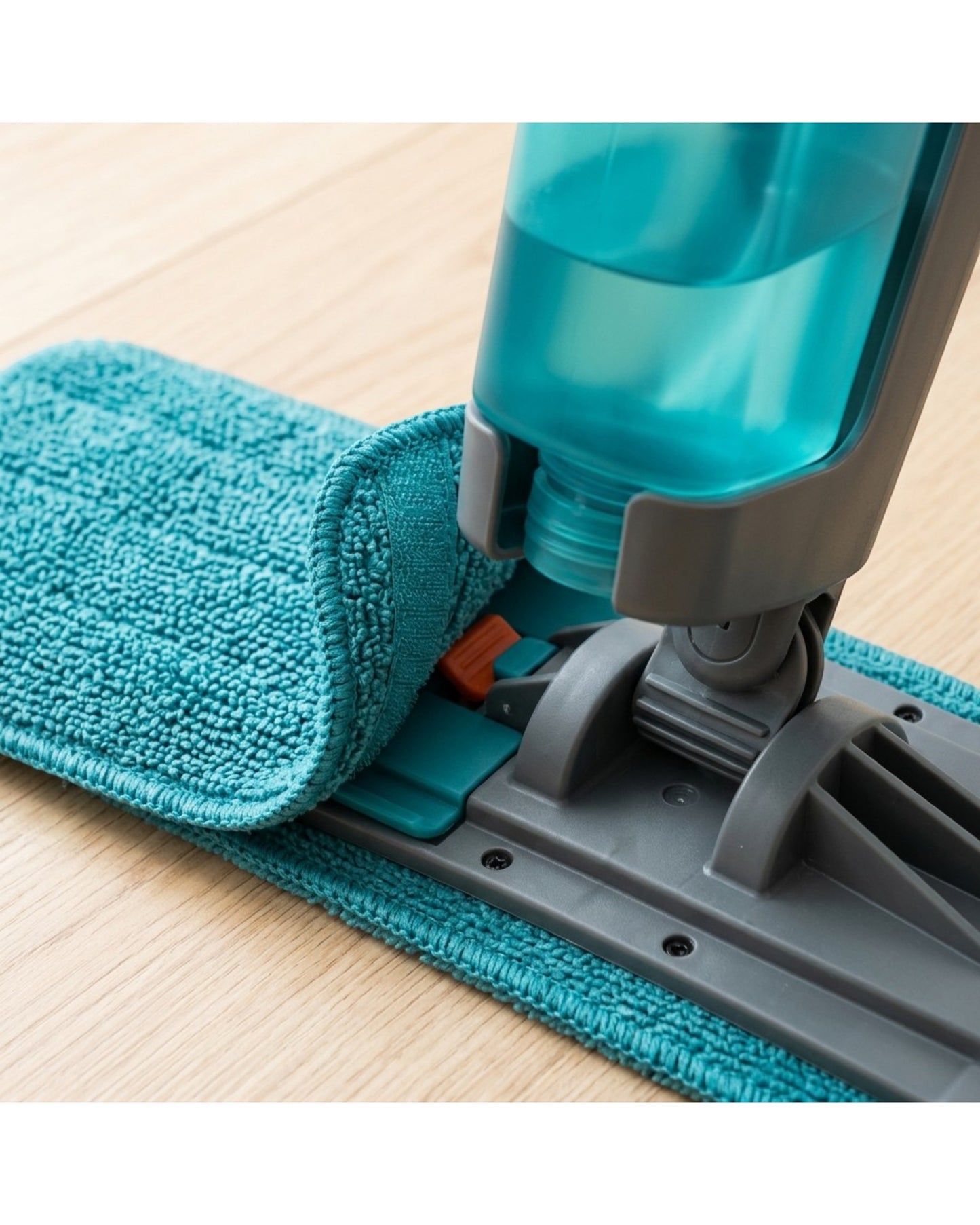 Fgbwv Spray Mop Refillable Bottle Microfiber Pad Teal