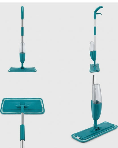 Fgbwv Spray Mop Refillable Bottle Microfiber Pad Teal
