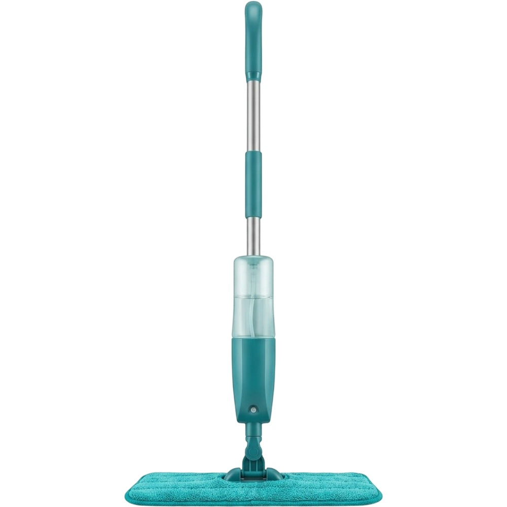 Fgbwv Spray Mop Refillable Bottle Microfiber Pad Teal