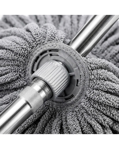 Fgbwv Spin Mop Bucket Set Stainless Handle Gray