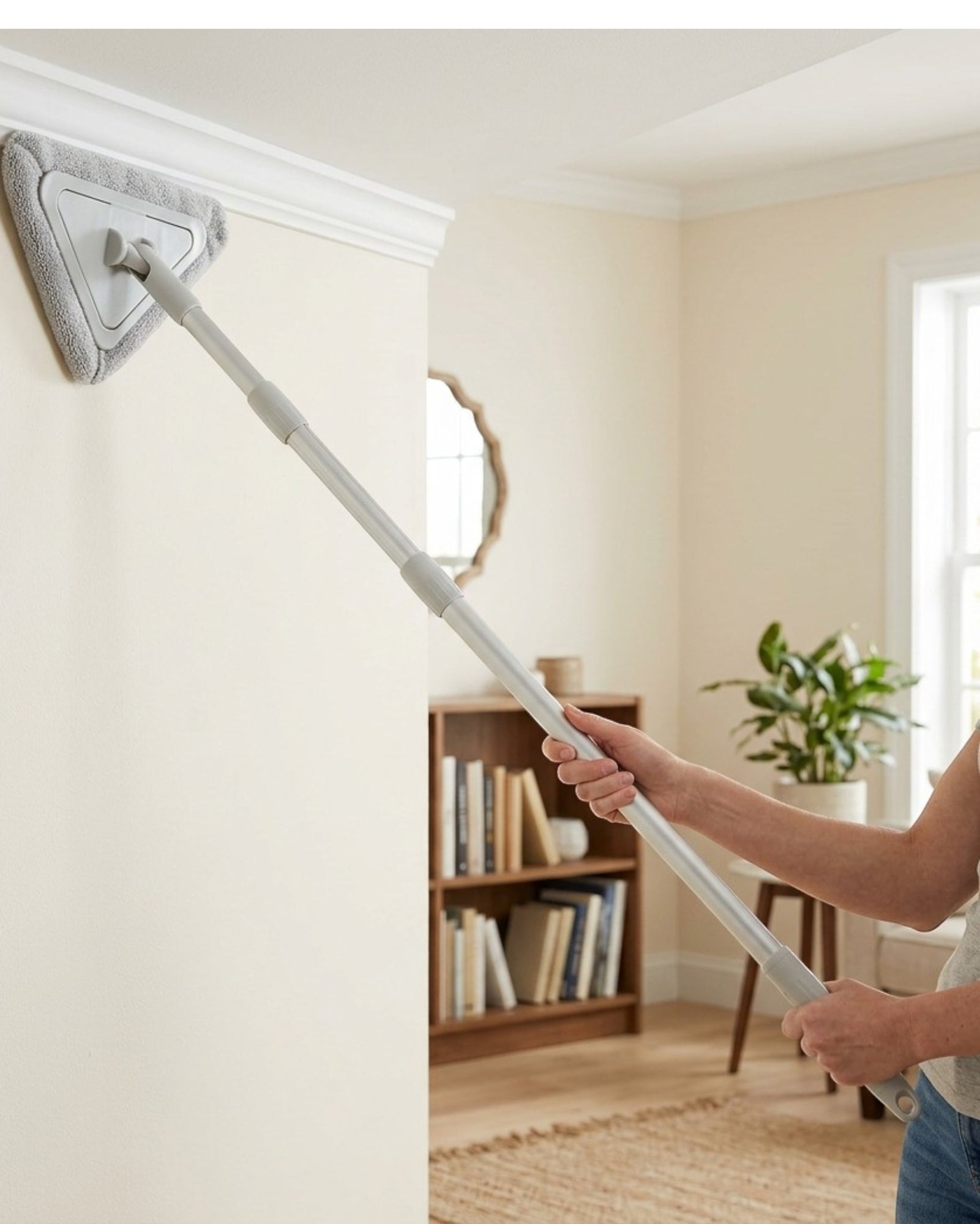 Fgbwv Wall Cleaning Mop Telescopic Pole Triangle Head
